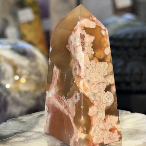 🔥SALE🔥 Flower Agate 4 Sided Crystal Point! - Picture 4 of 6